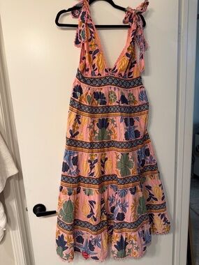 Farm Rio Floral Tie-Shoulder Sundress